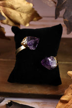 Load image into Gallery viewer, Amethyst Crystal Stone Cuff Bracelet
